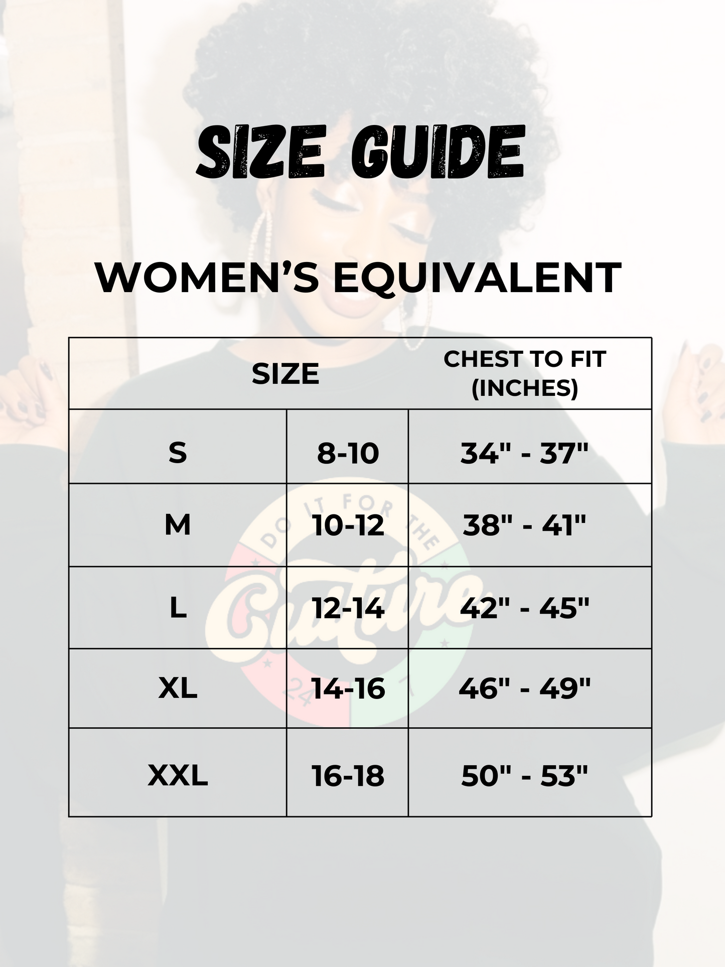 Women's size guide