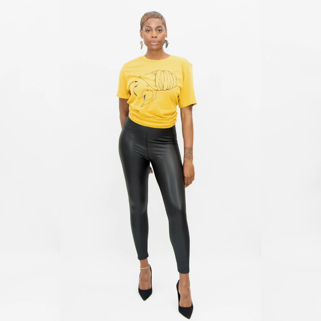 'Wrap' T-shirt Mustard