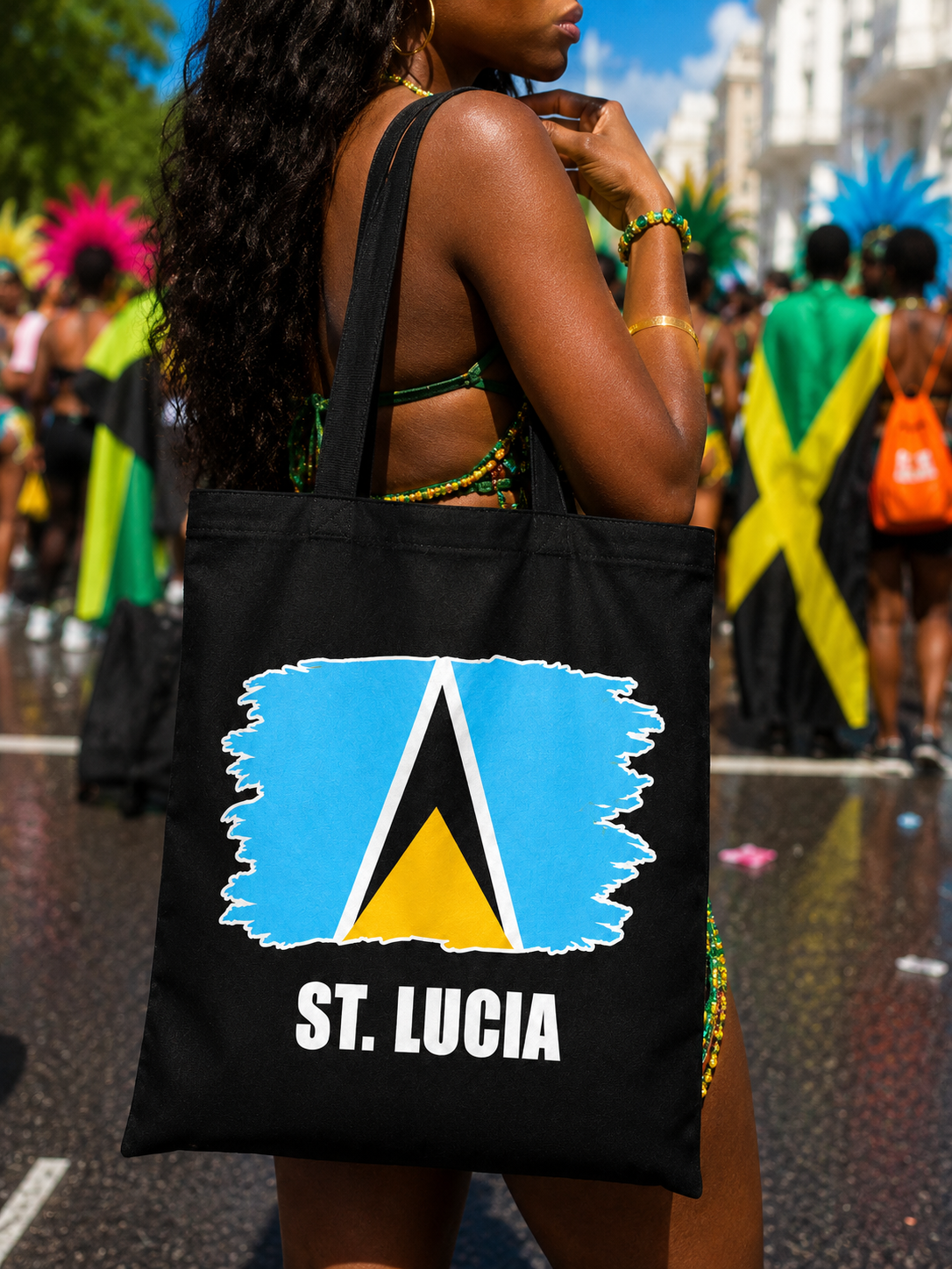 St. Lucia 'Flag' Tote Bag