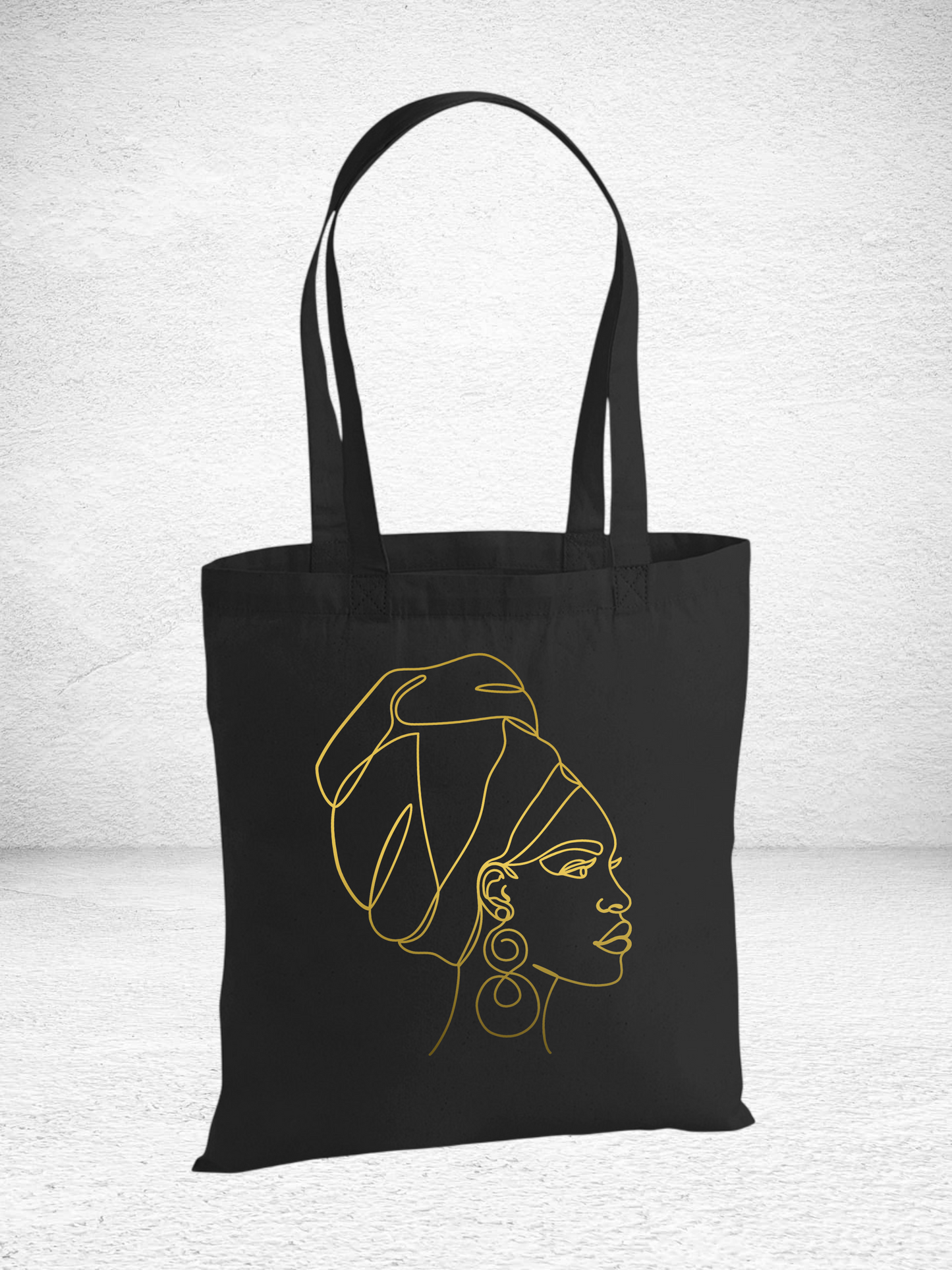 'Queen' Tote Bag Metallic Gold