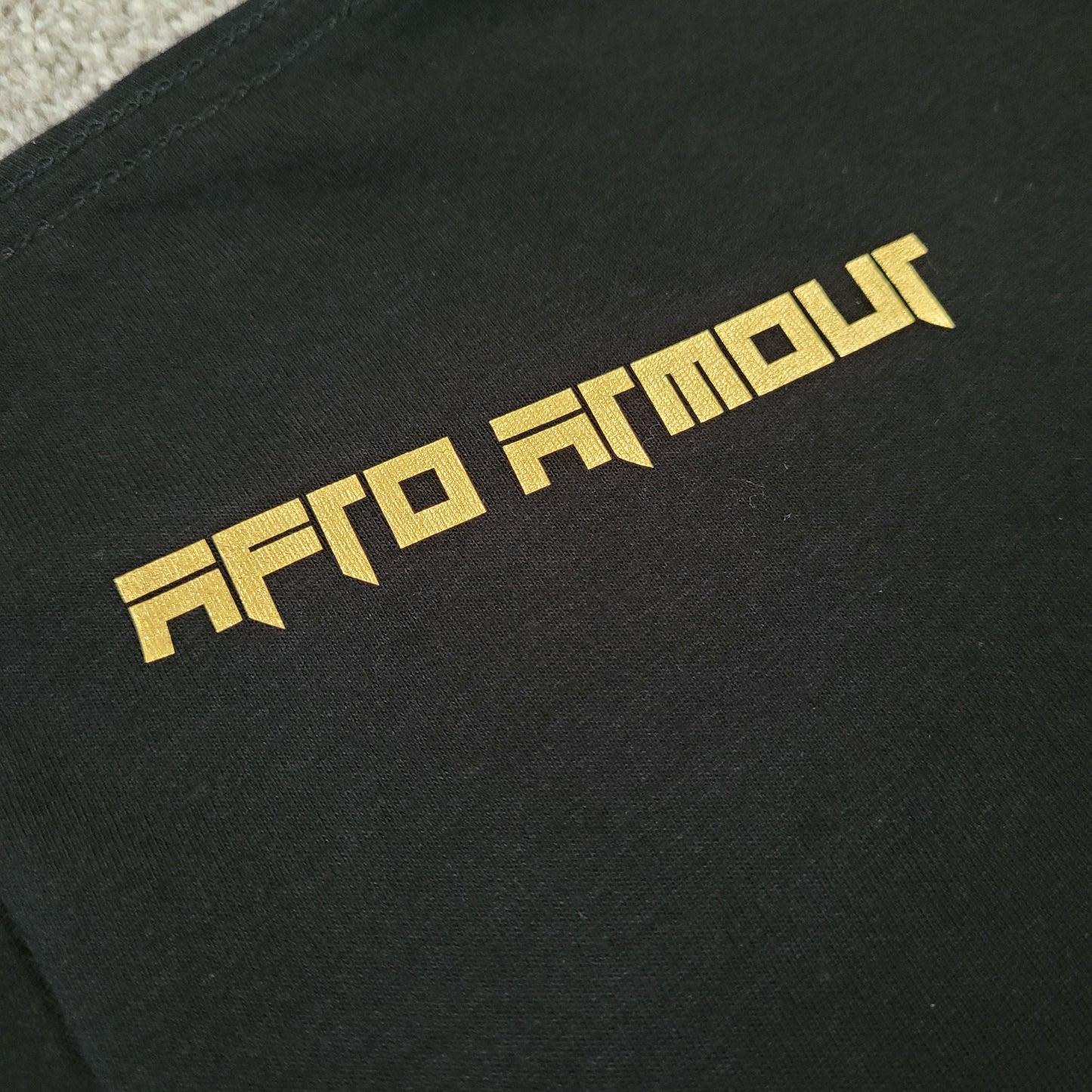 'Melanated' T-shirt Metallic Gold & Black