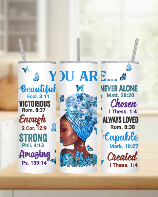 'You Are' 20oz Insulated Tumbler Blue