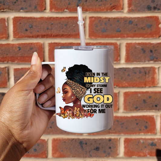 'Storm' Leopard Print 10oz Mug Tumbler