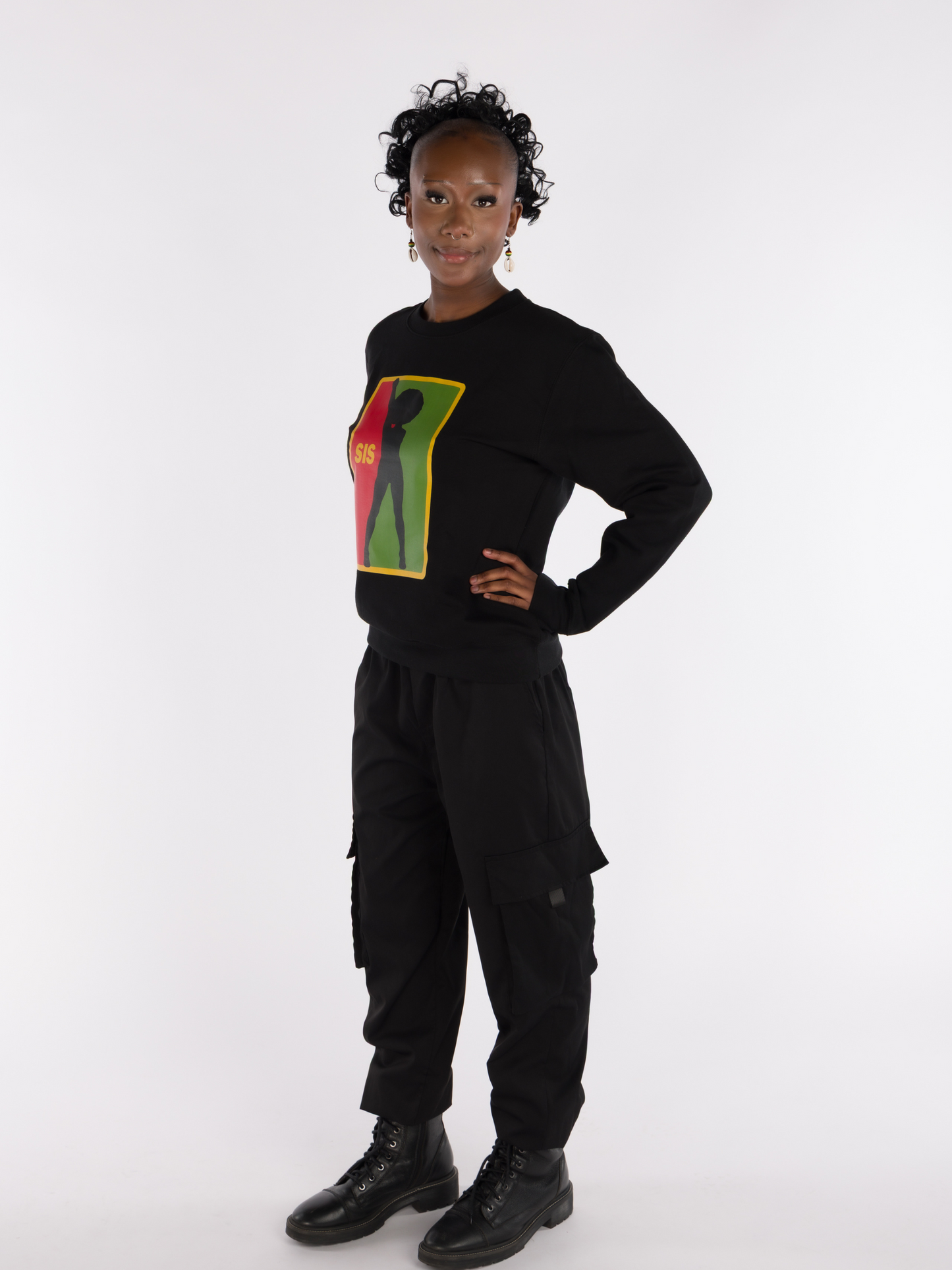 'SIS' Sweater Black