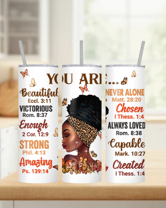 'You Are' 20oz Insulated Tumbler Leopard Print