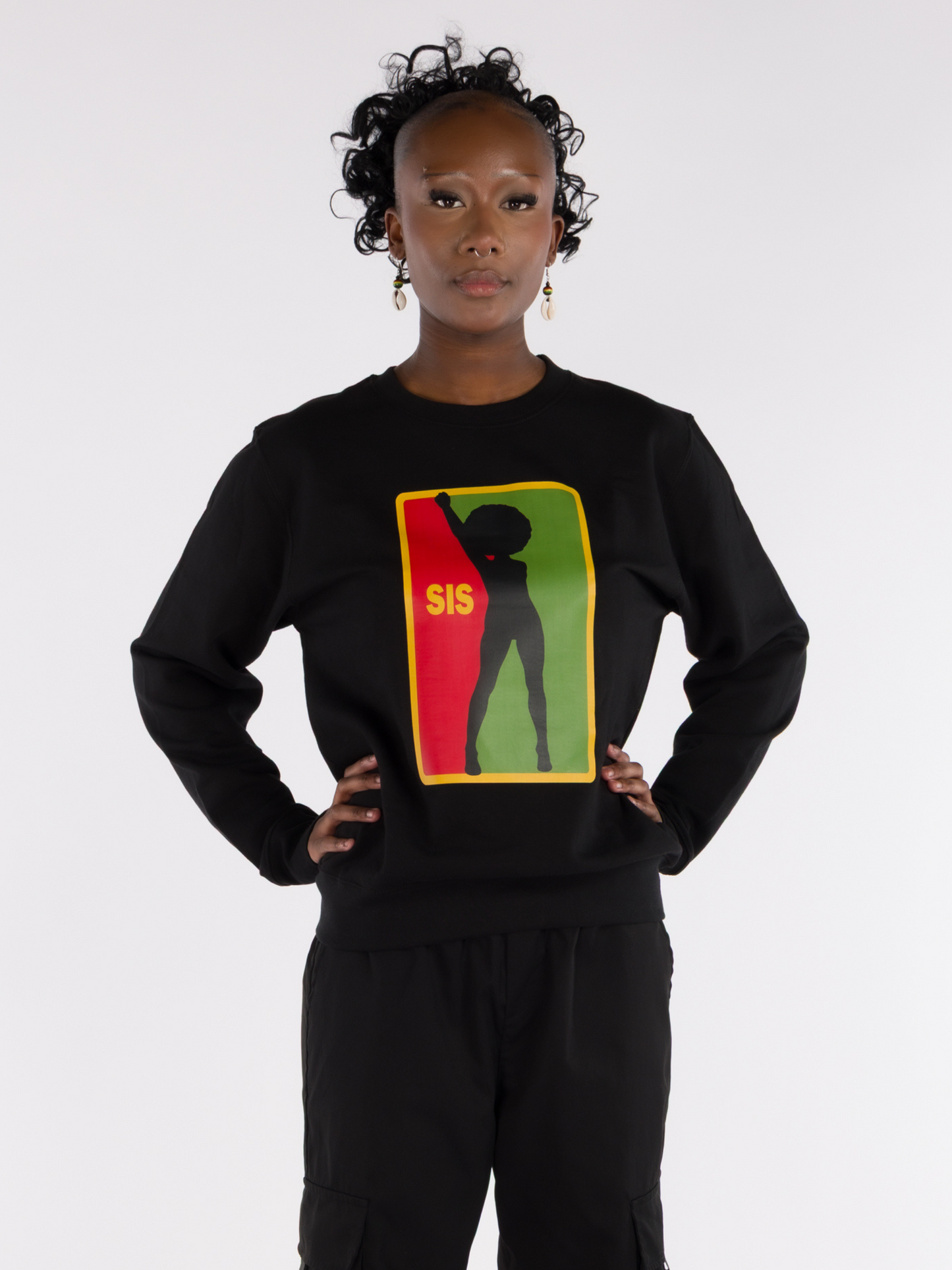 'SIS' Sweater Black