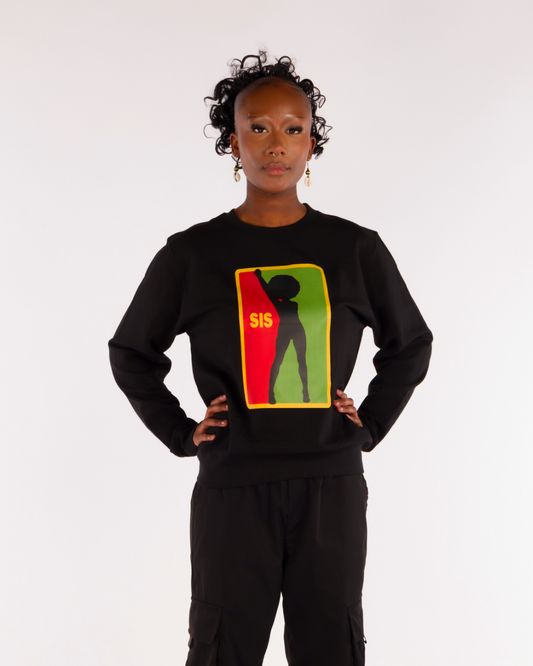 'SIS' Sweater Black