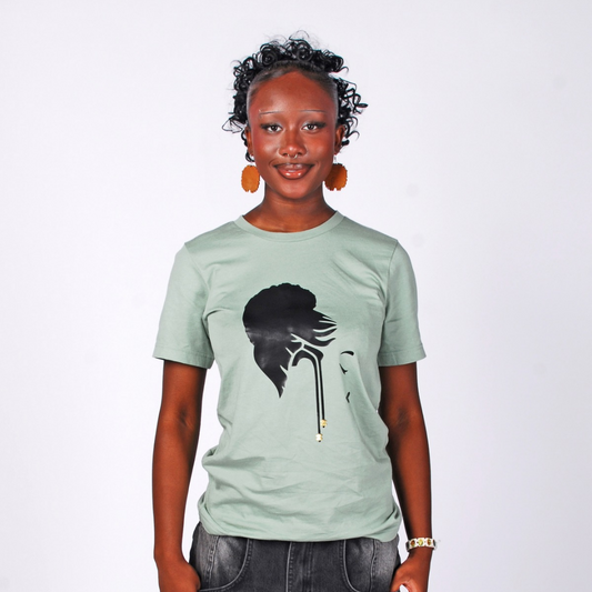 'Braids' Tee Sage