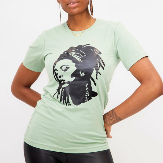 'Locs' T-shirt Sage