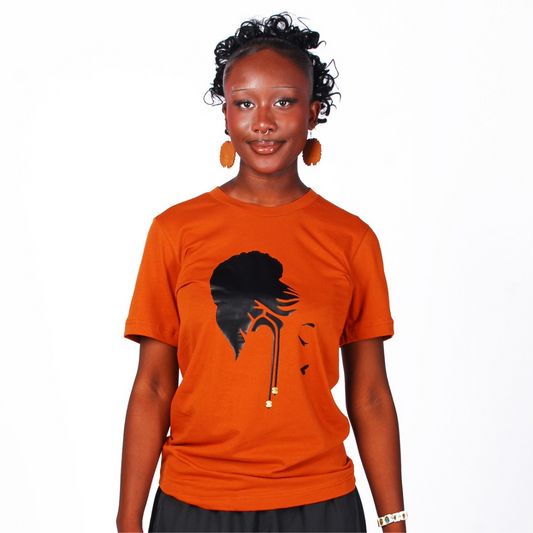 'Braids' Tee Burnt Orange