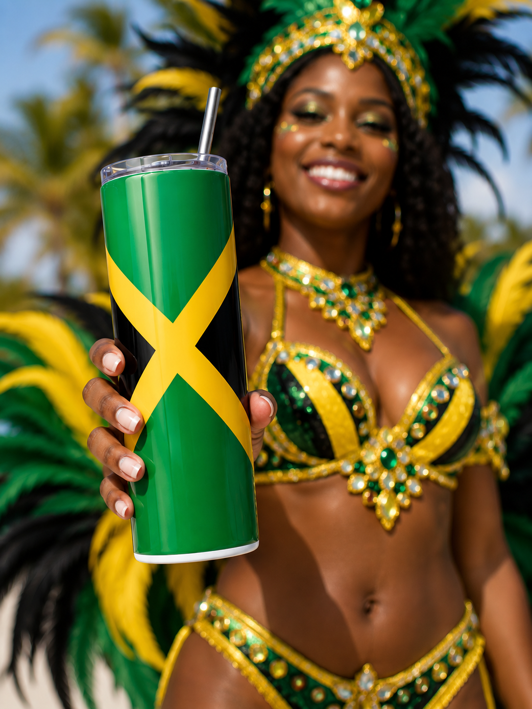 'Jamaica' Flag 20oz Insulated Tumbler