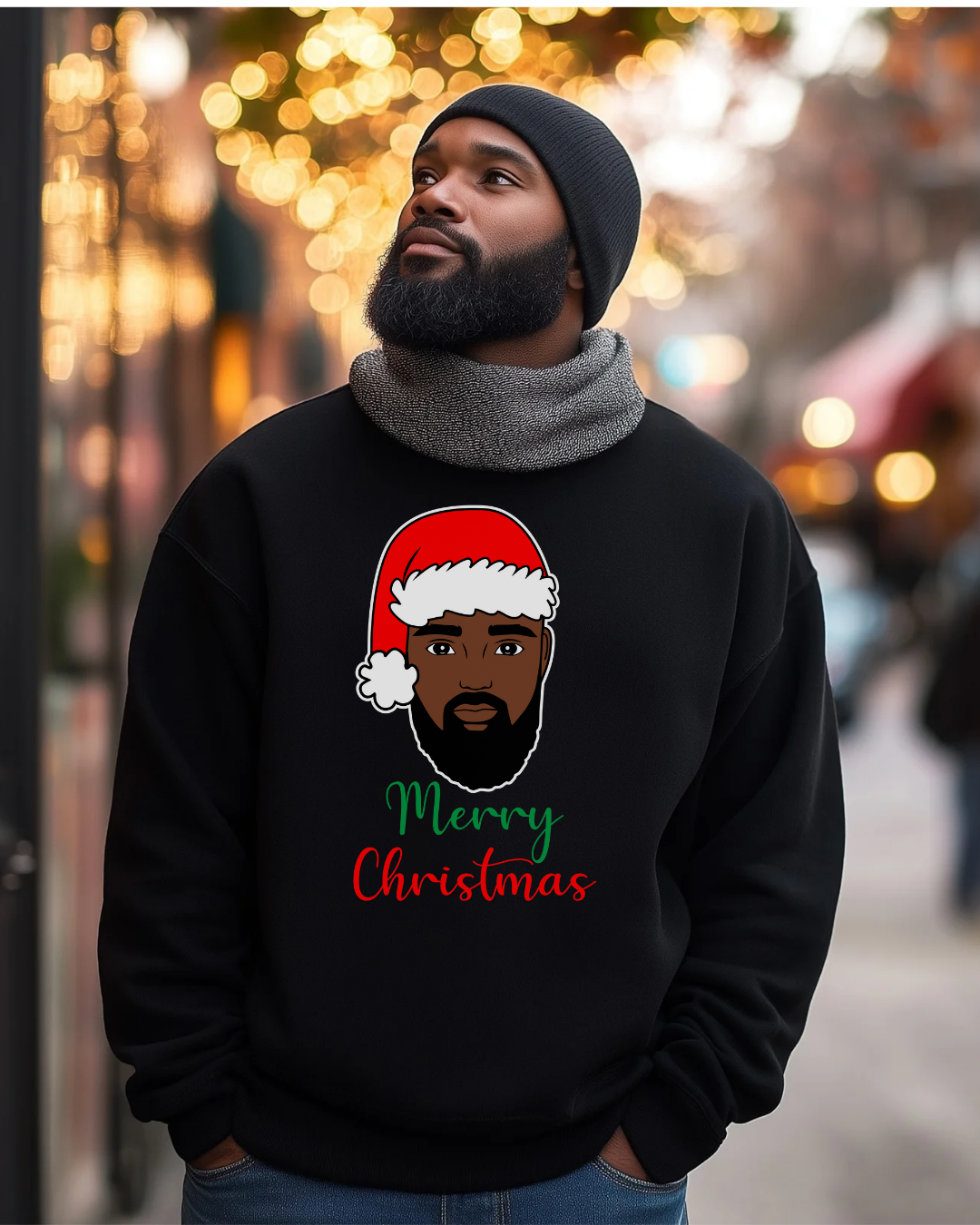 'Christmas Jumper' Men's Black/Green/Red