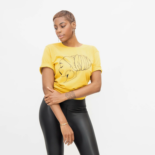 'Wrap' T-shirt Mustard