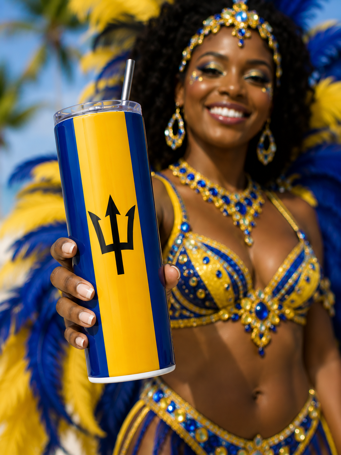 'Barbados' Flag 20oz Insulated Tumbler