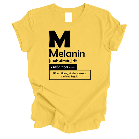 'Melanin' Tee Sunflower Yellow