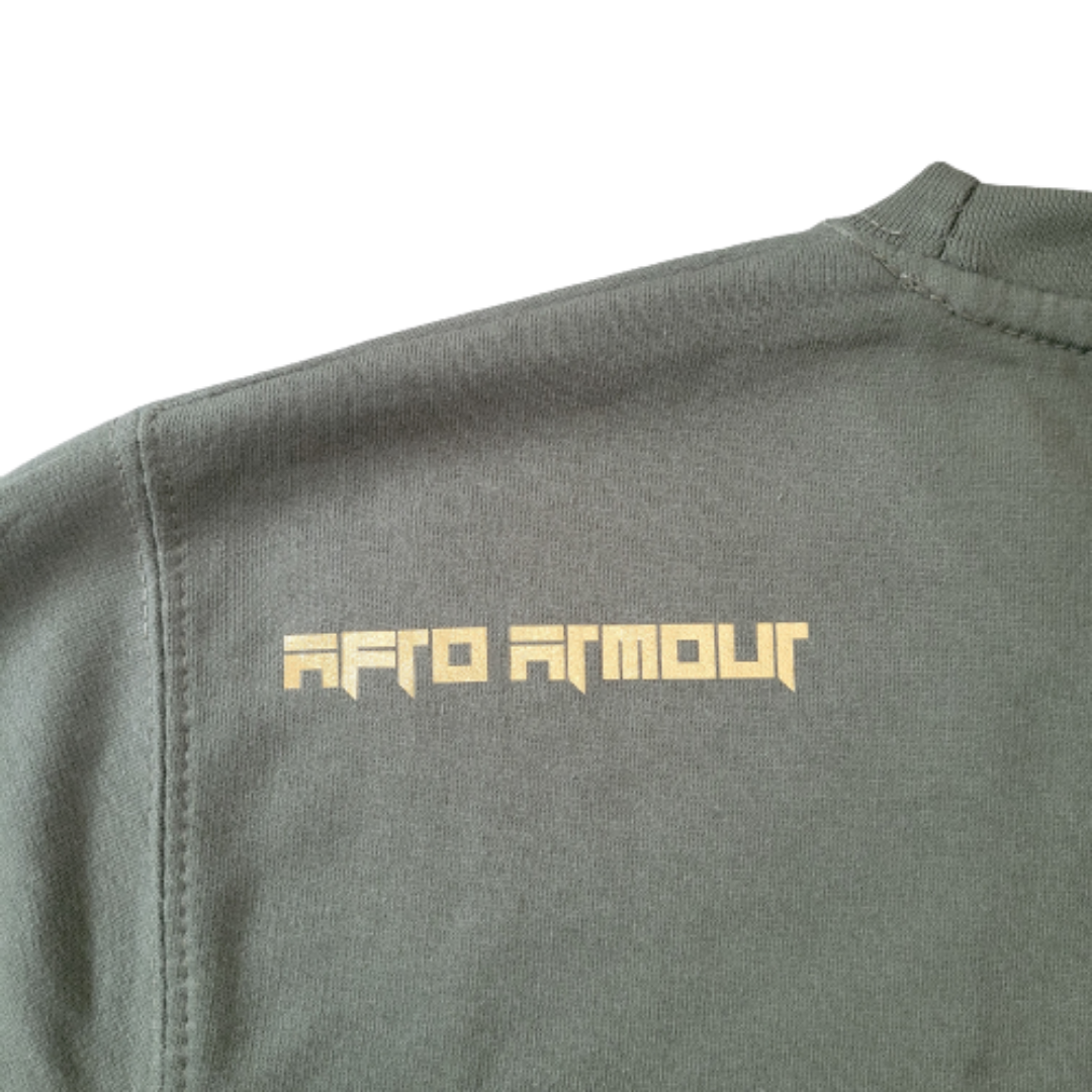 'Warm Honey' Sweater Metallic Gold & Olive Green