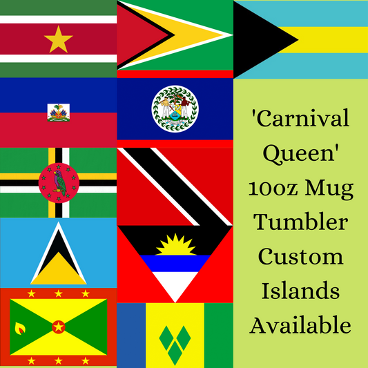 'Carnival Queen' 10oz Tumbler Custom Island